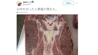 Viral di Twitter, Penampakan Iblis di Daging Bikin Heboh