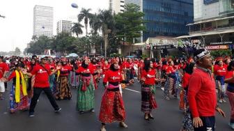 Sambut Asian Games 2018, Ribuan Orang Flashmob Tarian Nusantara