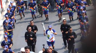 Pawai obor Asian Games 2018 di Jakarta akan melintasi Jakarta Timur, Jakarta Selatan, Jakarta Pusat, Jakarta Barat, dan Kepulauan Seribu.[Suara.com/Muhaimin A Untung]
