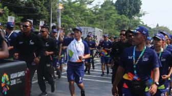 Pawai obor Asian Games 2018 di Jakarta akan melintasi Jakarta Timur, Jakarta Selatan, Jakarta Pusat, Jakarta Barat, dan Kepulauan Seribu.[Suara.com/Muhaimin A Untung]

