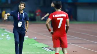 Dalam pertandingan tersebut Timnas Indonesia kalah 1-2 dari Palestina.[Suara.com/Oke Dwi Atmaja]