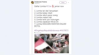 Ini Cuitan Kocak Warganet Ikut Ramaikan Tagar #17an