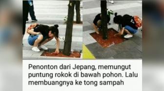 Bikin Malu, Tamu Asian Games dari Jepang Ini Bersihkan Puntung...