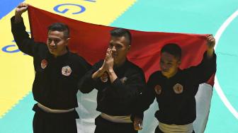 Pencak Silat Sumbang Emas dari Nomor Seni Beregu Putra