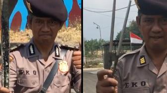 Masuk Pak Eko' Polisi yang Jago Lempar Garpu Hingga Cangkul!