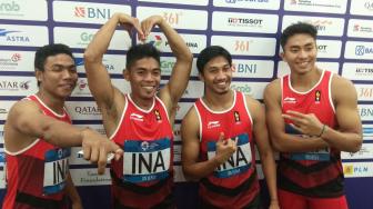 Lalu Muhammad Zohri dkk Melaju ke Final Estafet 4x100m Putra