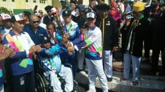 Masyarakat Ternate Antusias Sambut Kirab Obor Asian Para Games