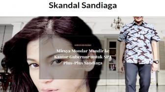 Situs Skandal Sandiaga, Polisi Telisik Akun skandalsandiaga.com