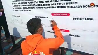 The Jakmania, Bobotoh, Aremania dan Bonek Gelar Deklarasi Damai di Indramayu