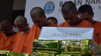 BNN Ungkap 42 Kg Sabu, 98 Kg Ganja dan Ribuan Ekstasi