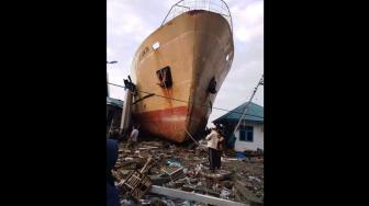 KM Sabuk Nusantara 39, Kapal yang Kandas Dihempas Tsunami Palu