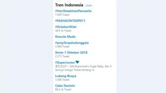 Tagar Hari Kesaktian Pancasila Rajai Trending Topic
