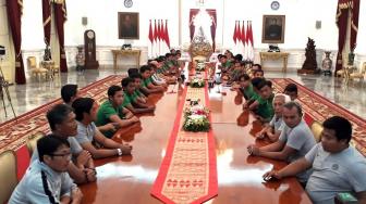 Sowan ke Istana, Jokowi Sanjung Perjuangan Timnas Indonesia U-16