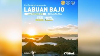 Mulai 29 Oktober, Citilink Terbang Langsung Jakarta - Labuan Bajo