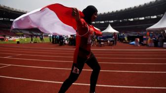 Sprinter Karisma Evi Tiarani Sumbang Emas untuk Indonesia