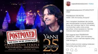 Yanni Kecelakaan, Konsernya di Candi Prambanan Ditunda