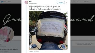 Tulisan Di Belakang Helm Driver Ojol Ini Bikin Baper Warganet