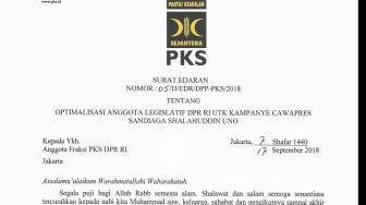 Beredar Surat PKS Arahkan Optimalisasi Kampanye untuk Sandiaga