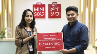 Belanja Sambil Donasi untuk Korban Gempa Sulteng di Miniso