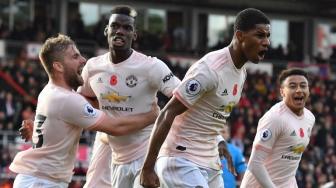 Gol Telat Rashford Menangkan MU di Vitality Stadium