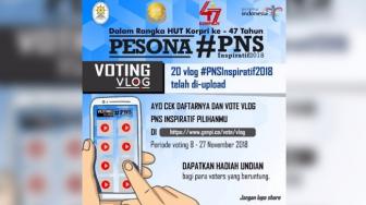 Kemenpar Ajak Anda Ikut Vote Vlog PNS Inspiratif 2018