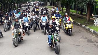 Naik Motor Custom di Bandung, Jokowi Hadiri Acara Jabar Kondusif