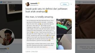 Bawa Tongkat Sambil Mengemudi, Alasan Driver Ojol Ini Bikin Haru