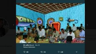 Super Kreatif, Netizen Edit Foto Pengajian di Rumah SpongeBob