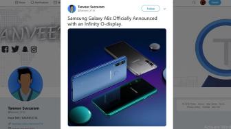 Begini Penampakan Samsung Galaxy A8s Berlayar Infinity-O