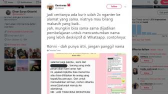 Balas Pesan Kurir Paket, Wanita Ini Dilabrak dan Dituduh Pelakor