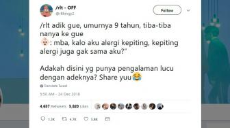 Kocak! Begini Cuitan Pengalaman Nyeleneh Seorang Adik Ala Warganet