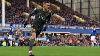 Gol Tunggal Jamie Vardy Bawa Leicester Permalukan Everton di Goodison Park