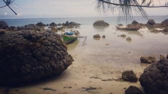 Batu Raksasa Berbentuk Otak Manusia Mempercantik Pantai Ini