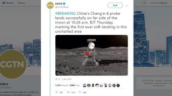 Cina Sukses Daratkan Chang'e-4 di Daerah Belum Tersentuh