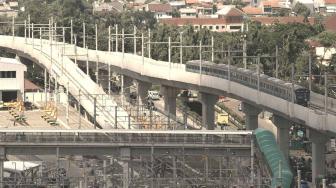 Suasana terminal pembangunan proyek Mass Rapid Transportation (MRT) koridor Lebak Bulus-Bundaran HI di Jakarta, Sabtu (5/1). [Suara.com/Fakhri Hermansyah]