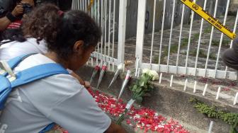 Sahabat Siswi Korban Penusukan di Bogor Gelar Tabur Bunga dan Doa Bersama