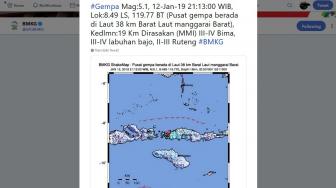 Gempa 5,1 SR Guncang Labuan Bajo