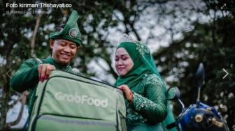 Gereget Banget, Pasangan Ini Bikin Post-Wedding Bertema GrabFood