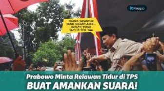 Nggak Mau Kalah Untuk Kedua Kalinya, Prabowo Minta Relawan Tidur di TPS