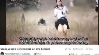 Nekat Banget, Cewek Ini Lomba Balap Lari Lawan Komodo