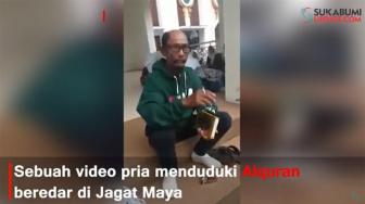 Duduki Alquran di Masjid, Pria Misterius Ini Terekam Video Ngaku Tuhan