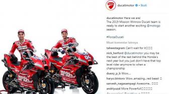 Jumat Dini Hari, Ducati Rilis Motor MotoGP 2020, Disiarkan di Instagram