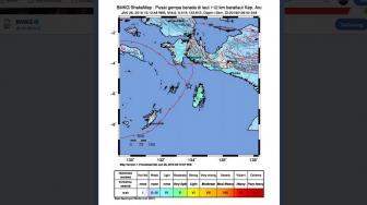 Aru Diguncang Gempa 5,9 Skala Richter