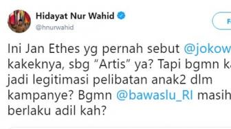 Jan Ethes Disebutnya Terlibat Politik Jokowi, Hidayat Nur Wahid Di-bully