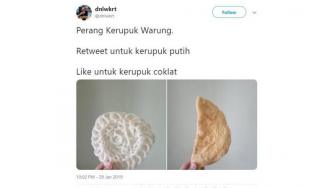 Perang Kerupuk Putih vs Kerupuk Cokelat, Warganet Terpecah Dua