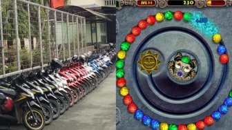 Berasa Main Zuma, Motor Diparkiran Sekolah Ini Disusun Berdasarkan Warna