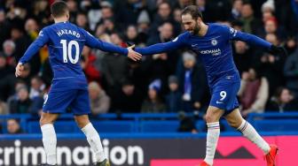 Higuain Buka Rekening Golnya di Chelsea, Hazard: Dia Striker Hebat!