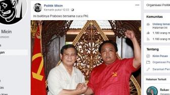 CEK FAKTA: Prabowo Pose Bareng Cucu PKI, Asli atau Editan?