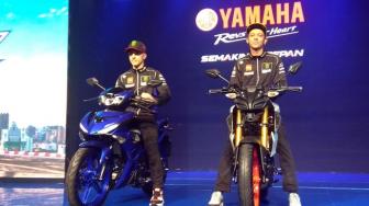 Rossi dan Vinales Rilis Motor Yamaha New MX-King dan MT-15, Ini Banderolnya