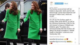 Ada Penampakan Mata, Baju Kate Middleton Bikin Gagal Fokus